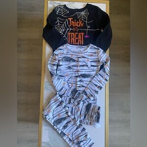 3 piece kids Halloween gear! 1 pair of pajamas and 1 long sleeve shirt!